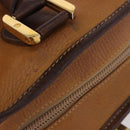 LOEWE Amazona 32 Hand Bag Leather Beige Gold Auth 205160-10
