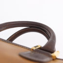 LOEWE Amazona 32 Hand Bag Leather Beige Gold Auth 205160-15