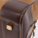 LOEWE Amazona 32 Hand Bag Leather Beige Gold Auth 205160-23