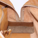 LOEWE Amazona 32 Hand Bag Leather Beige Gold Auth 205160-27