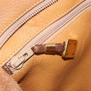 LOEWE Amazona 32 Hand Bag Leather Beige Gold Auth 205160-29