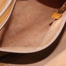 LOEWE Amazona 32 Hand Bag Leather Beige Gold Auth 205160-30