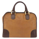 LOEWE Amazona 32 Hand Bag Leather Beige Gold Auth 205160-3