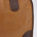 LOEWE Amazona 32 Hand Bag Leather Beige Gold Auth 205160-4