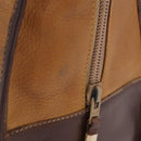 LOEWE Amazona 32 Hand Bag Leather Beige Gold Auth 205160-7