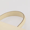 Salvatore Ferragamo Gancini Hand Bag Leather White Gold Auth 205161-16
