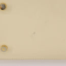 Salvatore Ferragamo Gancini Hand Bag Leather White Gold Auth 205161-20