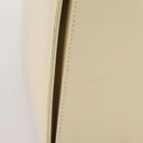 Salvatore Ferragamo Gancini Hand Bag Leather White Gold Auth 205161-7