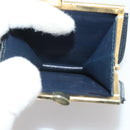 GUCCI Shoulder Bag Leather Navy Gold Auth 205163-36