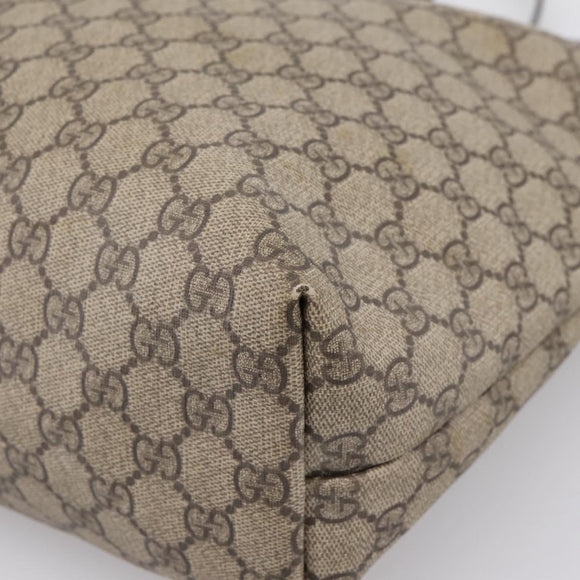 GUCCI GG Supreme Tote Bag PVC Beige 211137 Auth 205165
