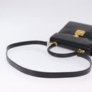 GUCCI Hand Bag Leather 2way Black Gold 000 23 0258 Auth 205166-14