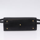 GUCCI Hand Bag Leather 2way Black Gold 000 23 0258 Auth 205166-16