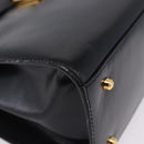 GUCCI Hand Bag Leather 2way Black Gold 000 23 0258 Auth 205166-17