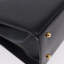 GUCCI Hand Bag Leather 2way Black Gold 000 23 0258 Auth 205166-19