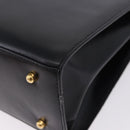 GUCCI Hand Bag Leather 2way Black Gold 000 23 0258 Auth 205166-20