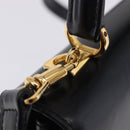 GUCCI Hand Bag Leather 2way Black Gold 000 23 0258 Auth 205166-21
