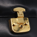 GUCCI Hand Bag Leather 2way Black Gold 000 23 0258 Auth 205166-22