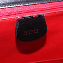 GUCCI Hand Bag Leather 2way Black Gold 000 23 0258 Auth 205166-27