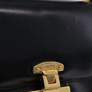 GUCCI Hand Bag Leather 2way Black Gold 000 23 0258 Auth 205166-3