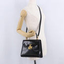 GUCCI Hand Bag Leather 2way Black Gold 000 23 0258 Auth 205166-36