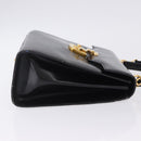 GUCCI Hand Bag Leather 2way Black Gold 000 23 0258 Auth 205166-5