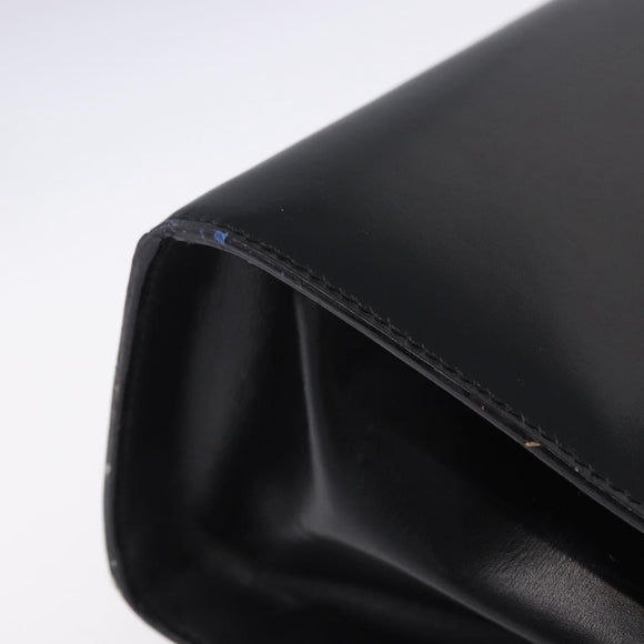GUCCI Hand Bag Leather 2way Black Gold 000 23 0258 Auth 205166