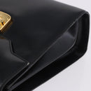 GUCCI Hand Bag Leather 2way Black Gold 000 23 0258 Auth 205166-8