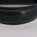 Salvatore Ferragamo Gancini Hand Bag Leather Navy Gold Auth 205167-10