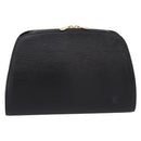 LOUIS VUITTON Epi Dauphine GM Cosmetic Pouch Black M48432 LV Auth 205168-2