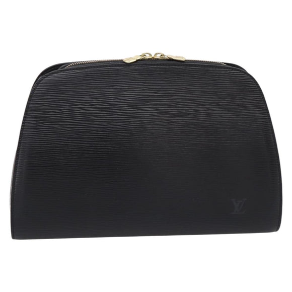 LOUIS VUITTON Epi Dauphine GM Cosmetic Pouch Black M48432 LV Auth 205168