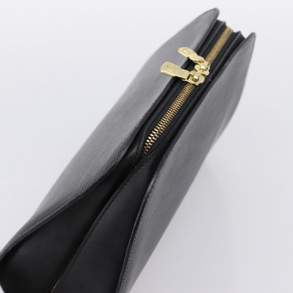 LOUIS VUITTON Epi Dauphine GM Cosmetic Pouch Black M48432 LV Auth 205168