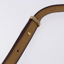 CARTIER Must Line Shoulder Bag Leather Beige Gold Auth 205170A-10