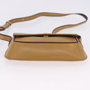 CARTIER Must Line Shoulder Bag Leather Beige Gold Auth 205170A-7
