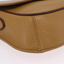 CARTIER Must Line Shoulder Bag Leather Beige Gold Auth 205170A-17