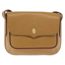 CARTIER Must Line Shoulder Bag Leather Beige Gold Auth 205170A-13