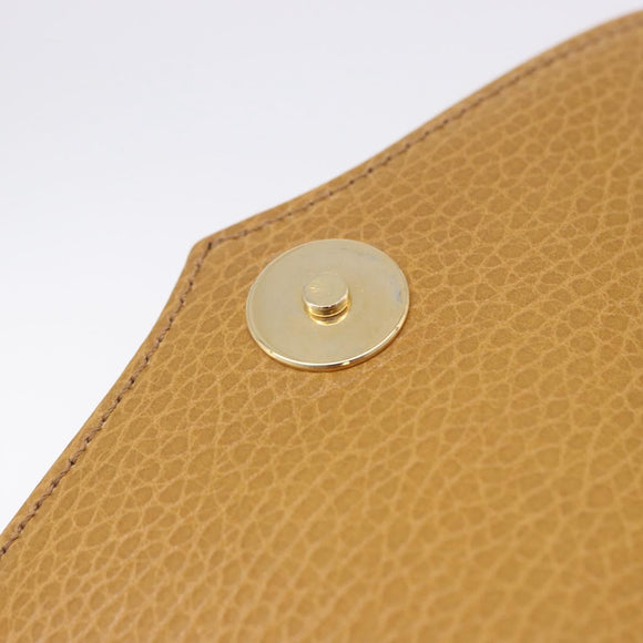 CARTIER Must Line Shoulder Bag Leather Beige Gold Auth 205170A