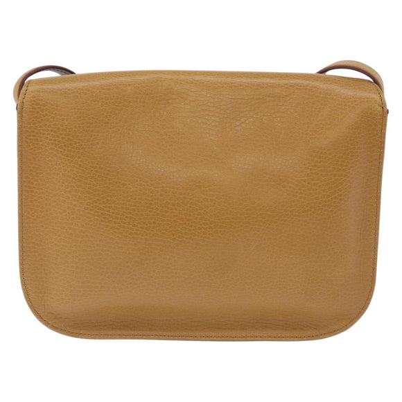 CARTIER Must Line Shoulder Bag Leather Beige Gold Auth 205170A