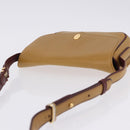 CARTIER Must Line Shoulder Bag Leather Beige Gold Auth 205170A-8
