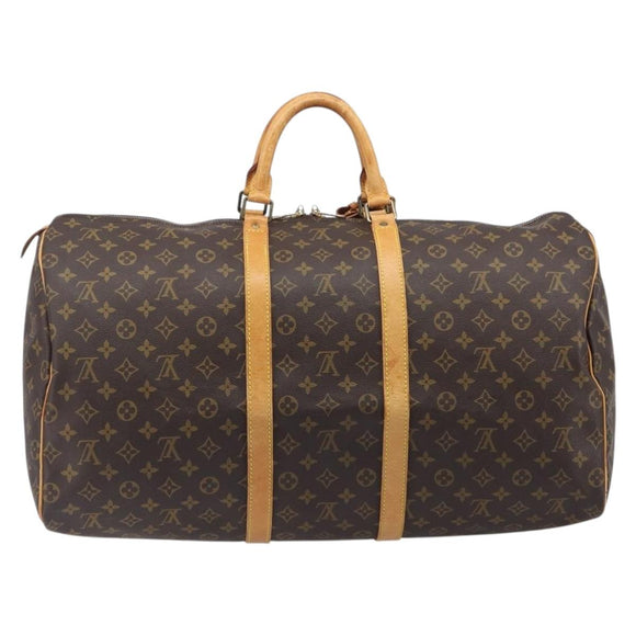 LOUIS VUITTON Monogram Keepall 55 Boston Bag M41424 LV Auth 205172