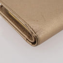 PRADA Bifold Wallet Safiano Leather Gold Auth 205174A-14