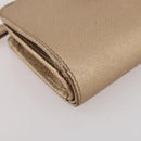 PRADA Bifold Wallet Safiano Leather Gold Auth 205174A-16