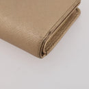 PRADA Bifold Wallet Safiano Leather Gold Auth 205174A-17