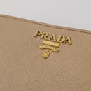 PRADA Bifold Wallet Safiano Leather Gold Auth 205174A-18