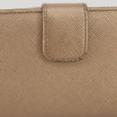 PRADA Bifold Wallet Safiano Leather Gold Auth 205174A-3
