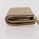 PRADA Bifold Wallet Safiano Leather Gold Auth 205174A-4