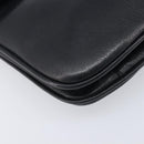 CELINE Chain Shoulder Bag Leather Black Gold Auth 205176-15
