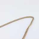 CELINE Chain Shoulder Bag Leather Black Gold Auth 205176-8