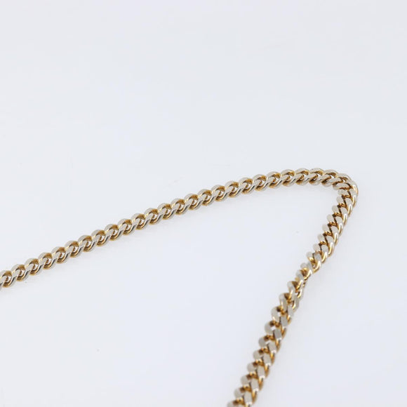 CELINE Chain Shoulder Bag Leather Black Gold Auth 205176