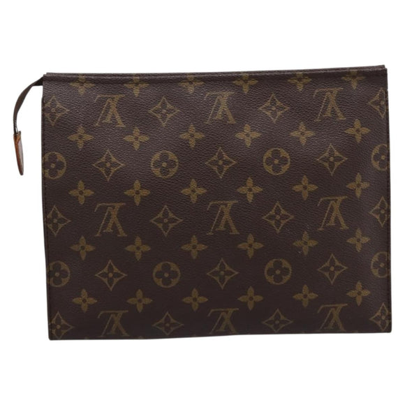 LOUIS VUITTON Monogram Poche Toilette 26 Pouch M47542 LV Auth 205180