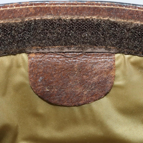GUCCI GG Supreme Web Sherry Line Clutch Bag PVC Beige Auth 205187